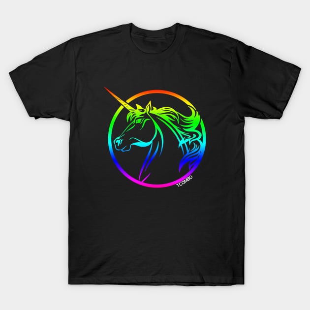 Rainbow Unicorn Offensive T Shirts T-Shirt by huepham613